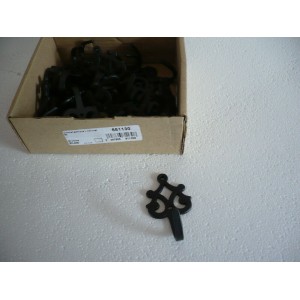 crochet gothique laiton noir mat haut 60 mm 1 pièce 3297866811308