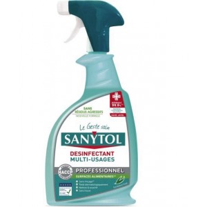 Nettoyant désinfectant assainissant multi usages sans rinçage 750ml SANYTOL PRO 3045206611053