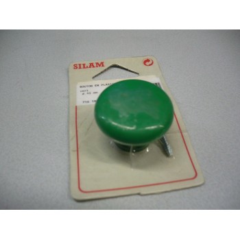 bouton en plastique vert pour meuble tiroir Ø 44 avec vis 3297867101972