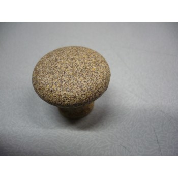 bouton effet granit sable clair résine synthétique diam 32 mm + vis 3297867231365