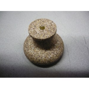 bouton effet granit sable clair résine synthétique Ø 32 mm + vis 3297867231365