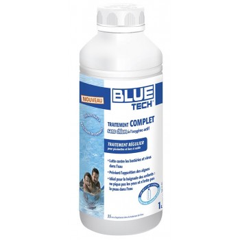 Traitement complet sans chlore à l' oxygène actif 1L non irritant eau piscine BLUE TECH 3521689206103