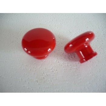 bouton rond plastique rouge Ø 40 mm pour meuble tiroir armoire 3297867221175