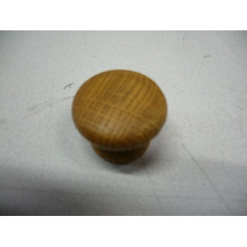 bouton bois chêne verni Ø 35 mm insert métal 3297867523378