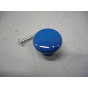 bouton imitation porcelaine bleu en résine Ø 32 mm+ vis 3297867220772