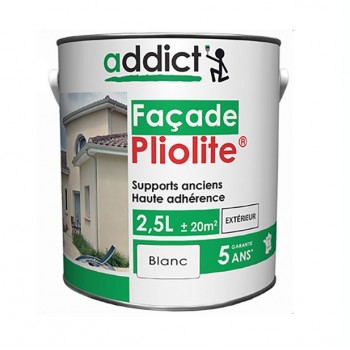 Peinture façade résine pliolite Blanc 2.5L ADDICT supports anciens haute adhérence 3661521119250