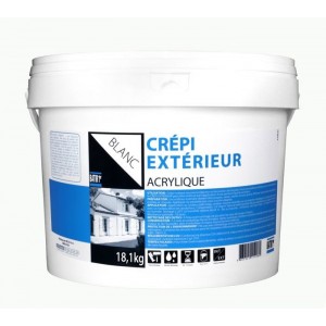 Crépi façade extérieur acrylique Blanc 15 kg BATIR 1ER 3661521112060