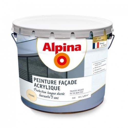 Peinture façade résine acrylique Ton pierre 10L ALPINA protection longue durée 3700178308973
