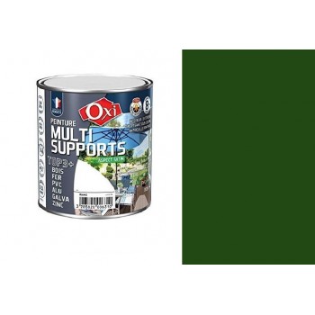 Peinture multi supports bois fer alu galva zinc pvc métaux Vert jardin 0.5L OXI direct sans sous couche 3285820006402