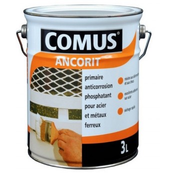 Peinture primaire blanc sous couche antirouille anticorrosion phosphatant acier métaux ferreux 3L ANCORIT COMUS 3539760121184