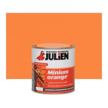 Peinture minium orange JULIEN 0.25l primaire sous couche antirouille anticorrosion métaux ferreux 3256611071022