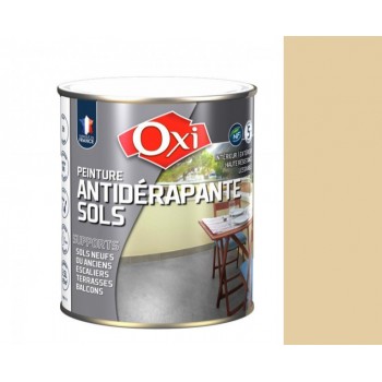 Peinture sol antidérapante microporeuse imperméable Beige Sable 2.5L OXI 3285820005580