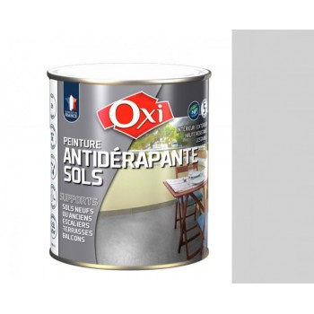 Peinture sol antidérapante microporeuse imperméable Gris clair 2.5L OXI 3285820005467