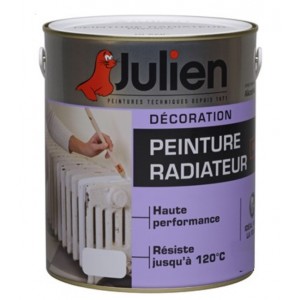 Peinture spéciale radiateur convecteur tuyauterie canalisation blanc satin 0.5L 120°C JULIEN 3256611840222