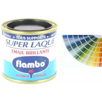 Peinture laque émail brillant 50 ml tous supports FLAMBO couleurs aux choix 3324015000211