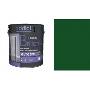 Peinture glycéro déco tous supports Vert irlandais brillant 2.5L ADDICT 3661521113487