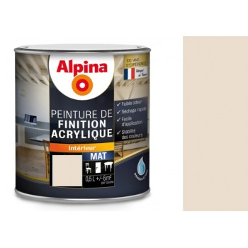Peinture acrylique couleur feutre mat laque finition tous travaux intérieurs 0.5l ALPINA 3700178345824