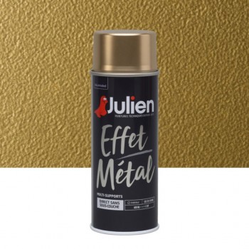 Aérosol peinture multi supports or antique effet métal brillant 400ml JULIEN 3256615070106