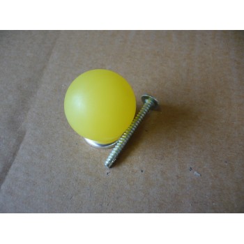 bouton boule jaune acidulé en résine Ø 29 mm+ vis 3297867155173