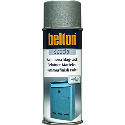 Aérosol peinture multi supports argent effet martelé brillant 400ml BELTON 4015962830011