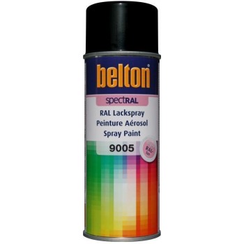 Peinture aérosol multi supports RAL 9005 noir mat 400ML SPECTRAL BELTON 4015962838550