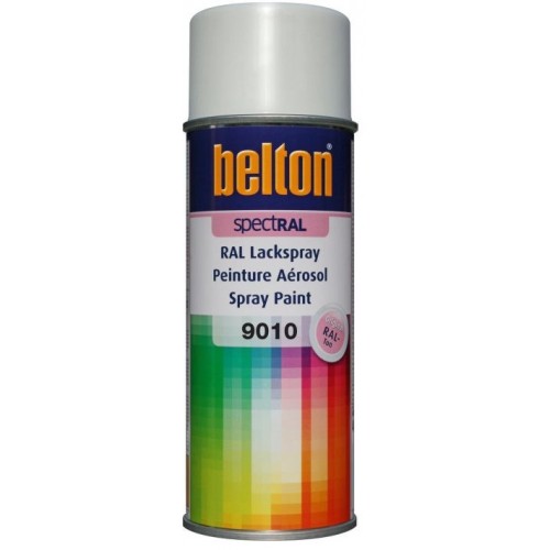 Peinture aérosol multi supports RAL 9010 blanc satin 400ML SPECTRAL BELTON 4015962838581