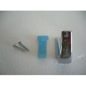 patère acidulée 54 mm bleue/ chromé pour vétement salle de bain 3297867354170