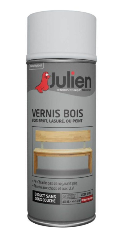 Aerosol vernis bois incolore - 400ML - Julien