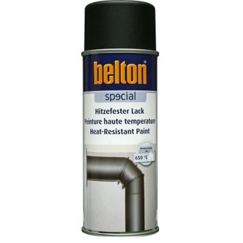 Aérosol peinture haute température 650°C Noir mat 400ML BELTON 4015962745667
