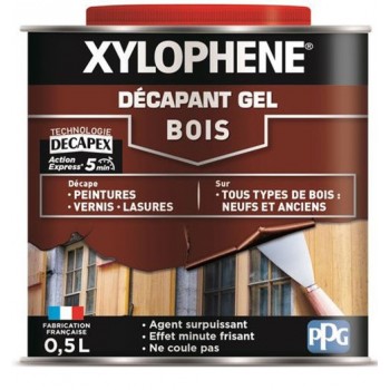 Décapant gel peinture vernis lasure sur tous types de bois 0.5L XYLOPHENE 3261544217256