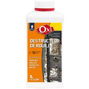 Destructeur de rouille 1L OXI neutralise la rouille réaction chimique 3285820000516