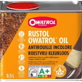 Rustol antirouille incolore stoppe et stabilise la rouille 0.5L OWATROL 3297970307322