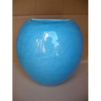 Vase bleu demi boule en...