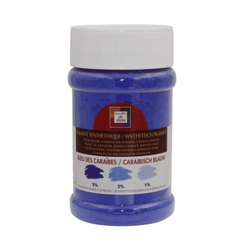 Pigment colorant poudre décoration bleu caraïbes 250gr RICHARD plâtre enduit ciment joint 3485408800549