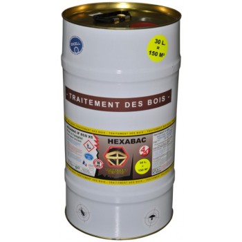 Traitement bois insecticide anti termites anti bleu Fût 30L HEXABAC 3760008360014
