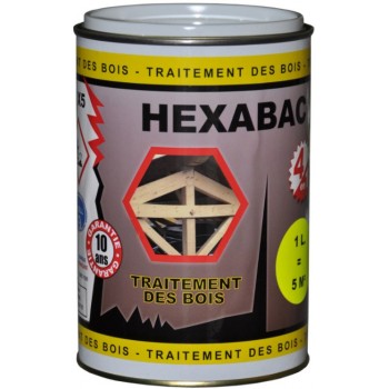 Traitement bois insecticide anti termites fongicide anti bleu 1L HEXABAC 3760008360236