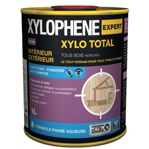 Traitement bois insecticide anti termites poutres et charpentes 1L XYLOPHENE 3261543694034