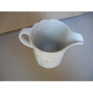 pot à lait en porcelaine motif fleurs hauteur 8cm ø7cm 3297860001422
