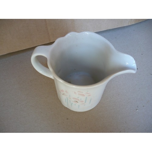 pot à lait en porcelaine motif fleurs hauteur 8cm ø7cm 3297860001422