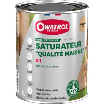 Saturateur protection direct bois Qualité marine Incolore mat 1L DEKS OLJE OWATROL 3297971108317