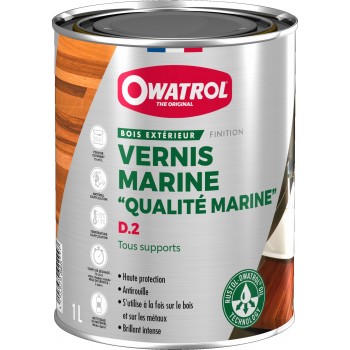 Vernis bois qualité marine incolore brillant 1L DEKS OLJE D2 OWATROL 3297971108416