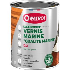 Vernis bois qualité marine incolore brillant 1L DEKS OLJE D2 OWATROL 3297971108416