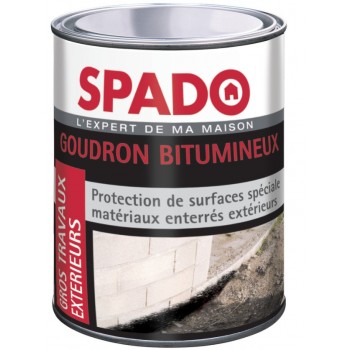 Goudron bitumineux protection matériaux surface enterrée 1L SPADO 3172358310050