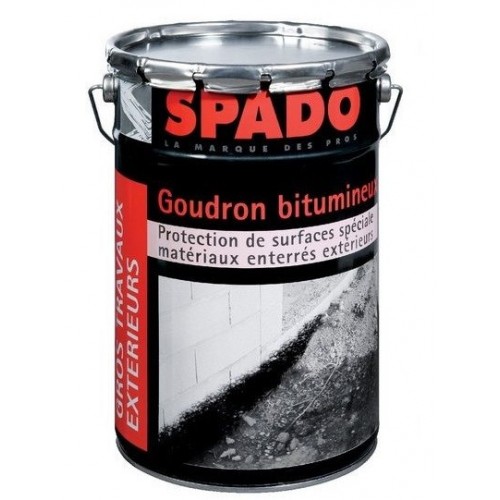 Goudron bitumineux protection matériaux surfaces enterrées 20L SPADO 3172358310135