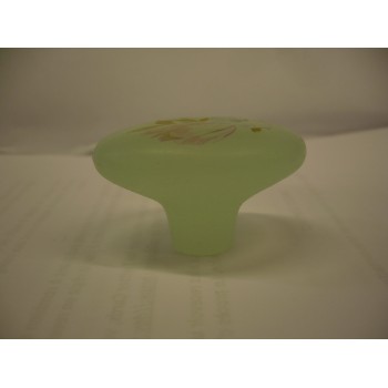 bouton vert à fleurs Ø 44 mm résine de synthèse 3297867126616