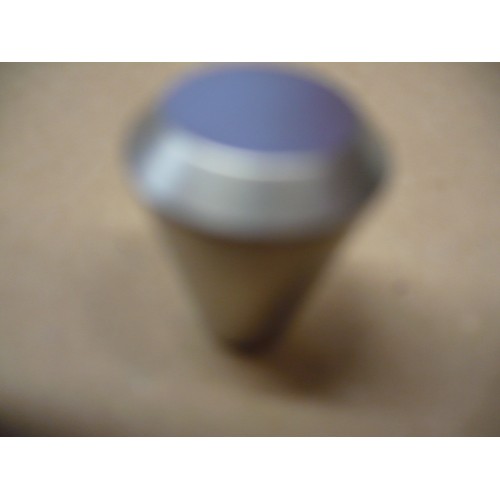 bouton résine de synthèse effet inox insert métal Ø 28 mm haut 22 3297867115313