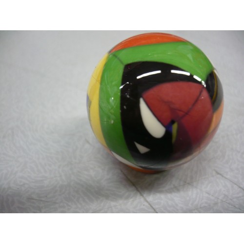 bouton boule effet marbré multicolore en résine Ø 29 mm + vis 3297867143170