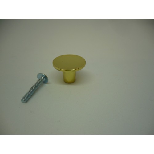 bouton concave 25 mm zamac laitonné satiné pour meuble tiroir armoire 3297866101577