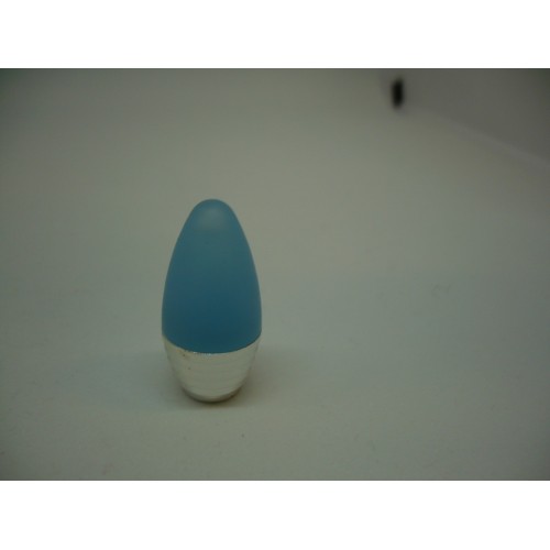 bouton cone acidulé bleu/chrome en résine Ø 16 mm+ vis 3297867156378