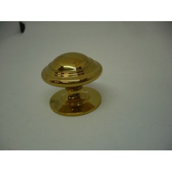 bouton laiton massif poli doré diamètre 35 mm avec vis pour meubles tiroir 3297866116175
